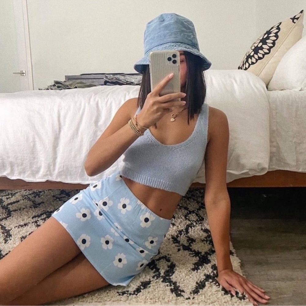 Princess Polly Shelly Blue Mini Skirt 🌼 Y2K